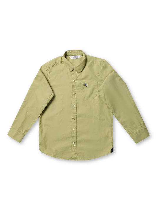 Cantabil Boy's Green Full Sleeves Shirt (6994978111627)
