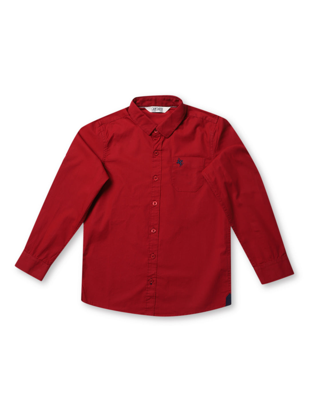 Cantabil Boy's Maroon Full Sleeves Shirt (6994998034571)