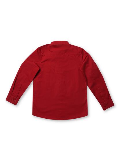 Cantabil Boy's Maroon Full Sleeves Shirt (6994998034571)