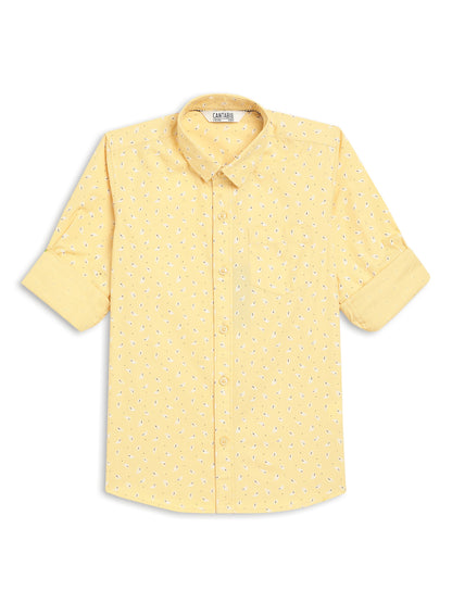 Cantabil Boys Mustard Casual Shirt (6833235886219)