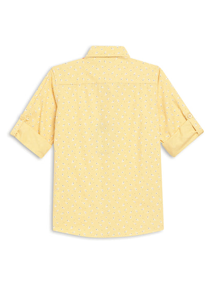 Cantabil Boys Mustard Casual Shirt (6833235886219)