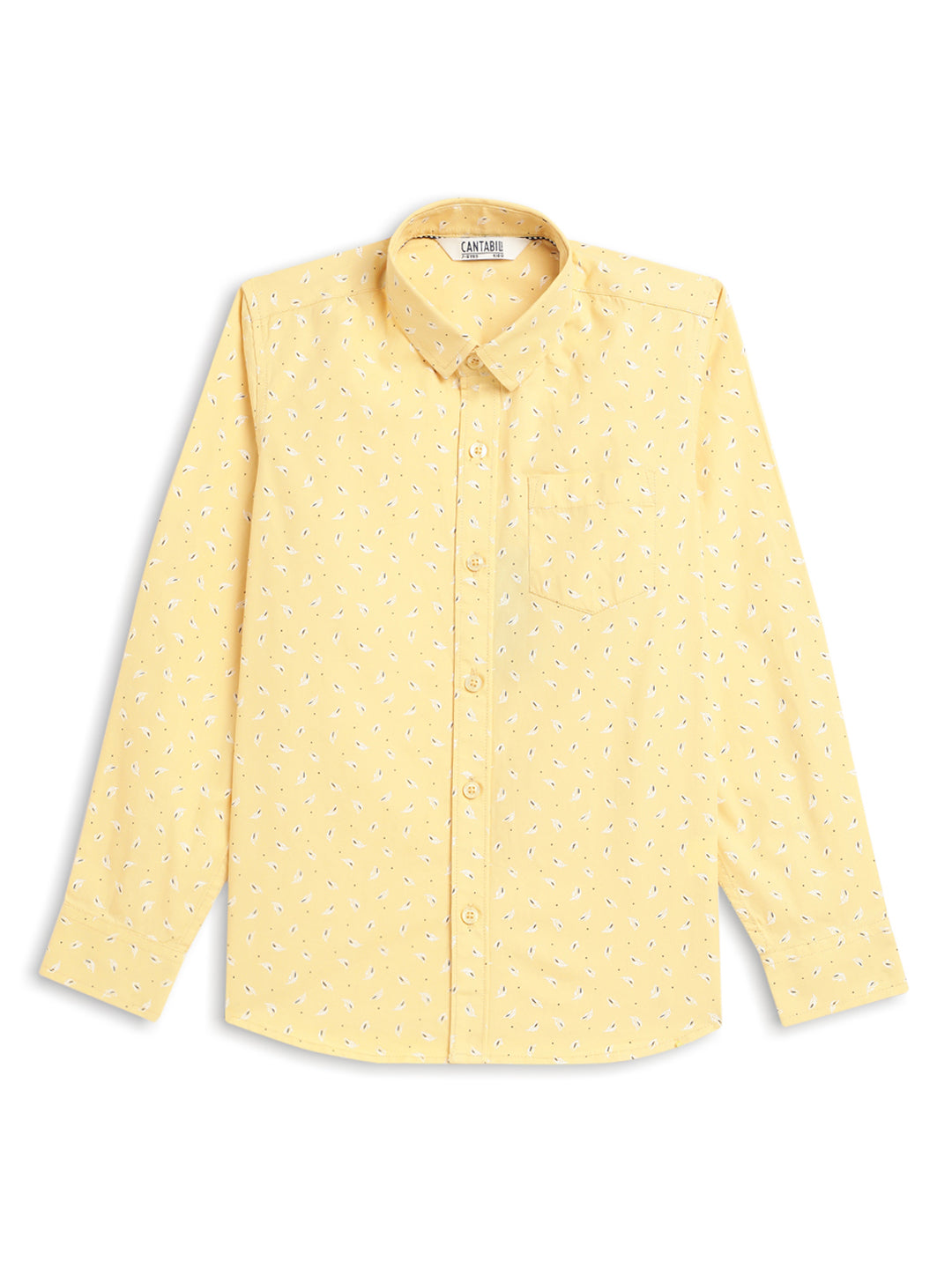 Cantabil Boys Mustard Casual Shirt (6833235886219)