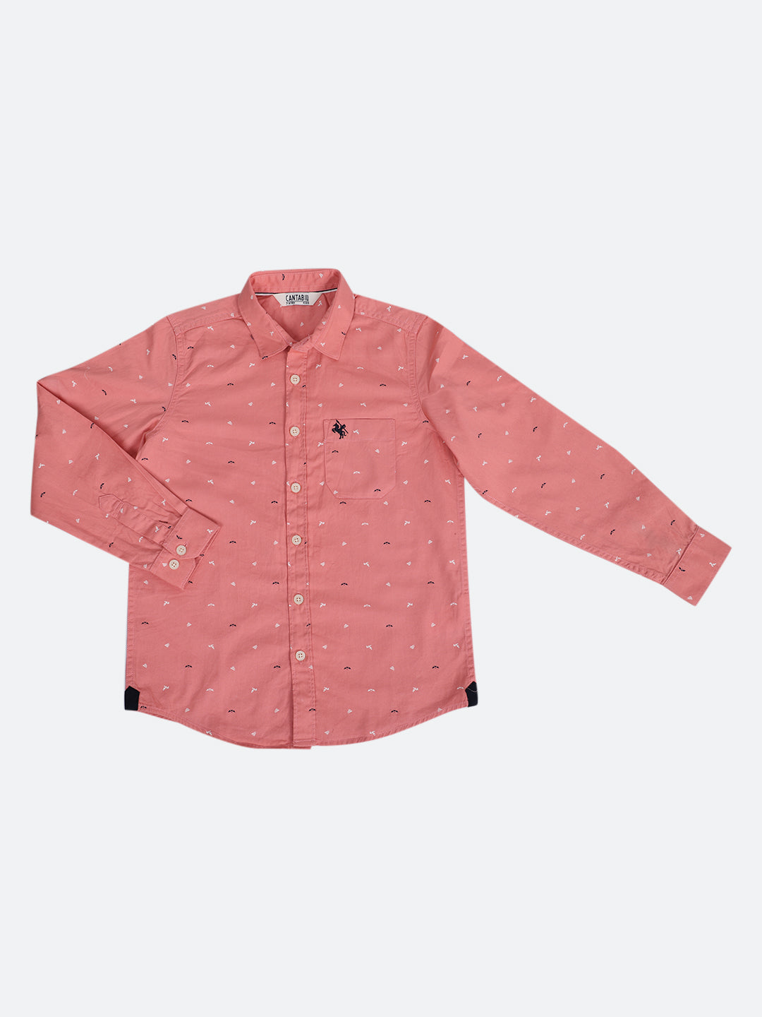 Cantabil Boy's Pink Full Sleeves Shirt (6934472753291)