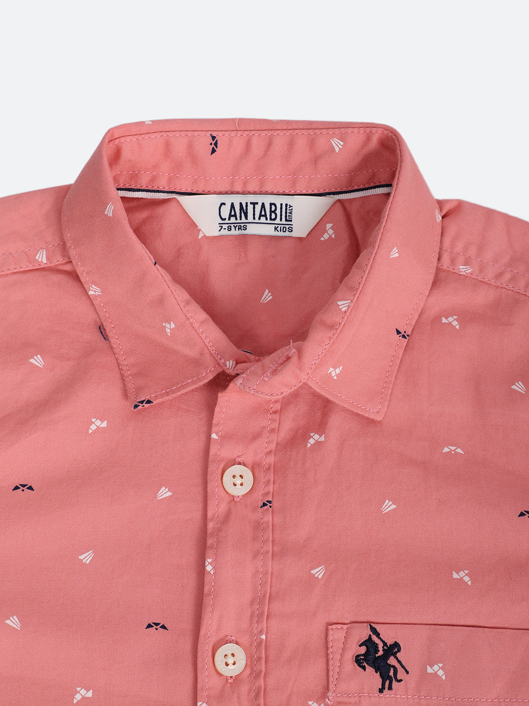 Cantabil Boy's Pink Full Sleeves Shirt (6934472753291)