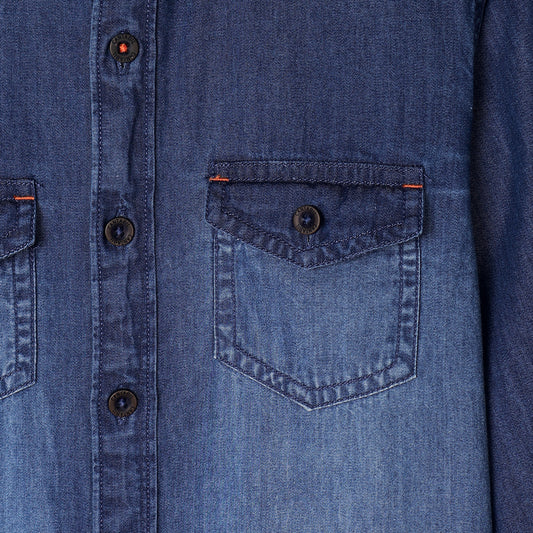 Cantabil Boys Indigo Blue Shirt (7087099347083)