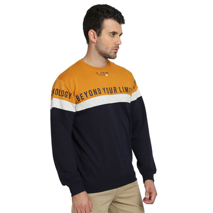 Cantabil Men Mustard Casual Sweatshirt (6699495522443)