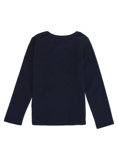 Cantabil Girls Navy Blue T-Shirt (7058087248011)