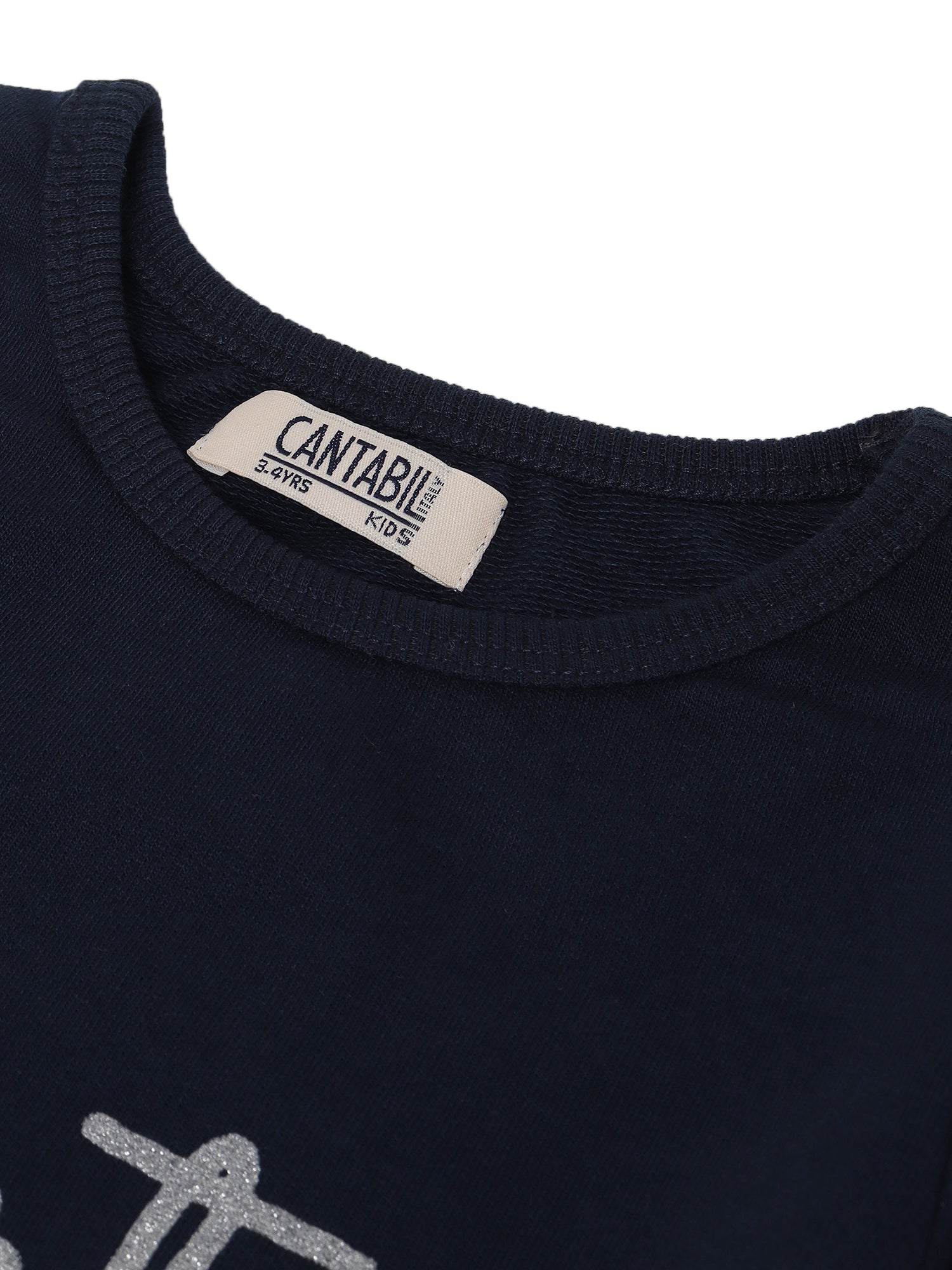 Cantabil Girls Navy Blue T-Shirt (7058087248011)