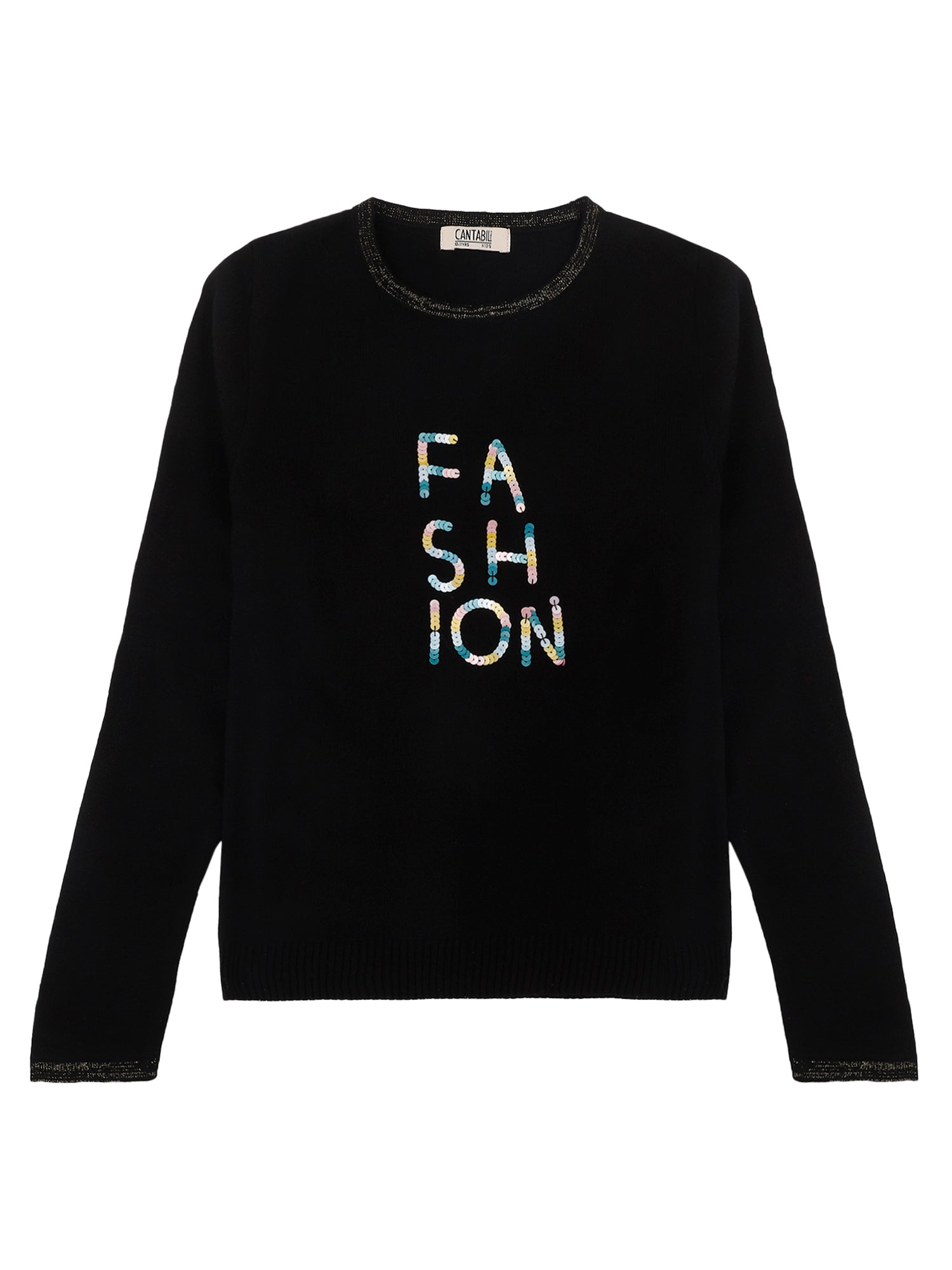 Cantabil Girls Black Sweater (7087121858699)