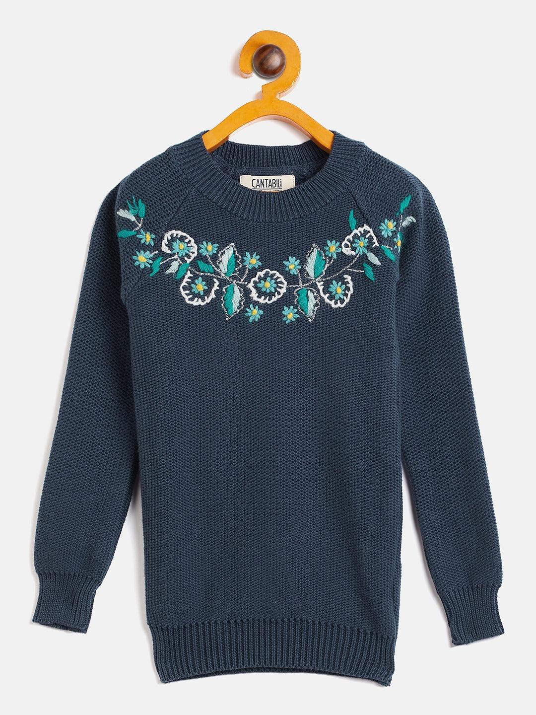 Cantabil Girls Indigo Sweater (7089047699595)