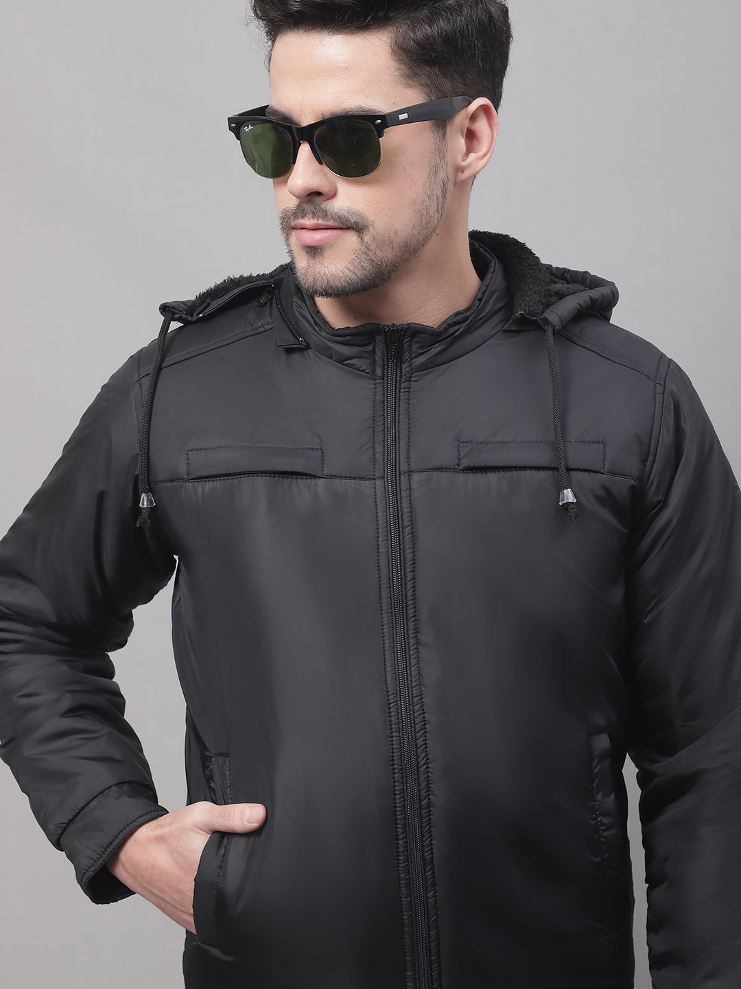 Cantabil Men Black Jacket (7091520077963)