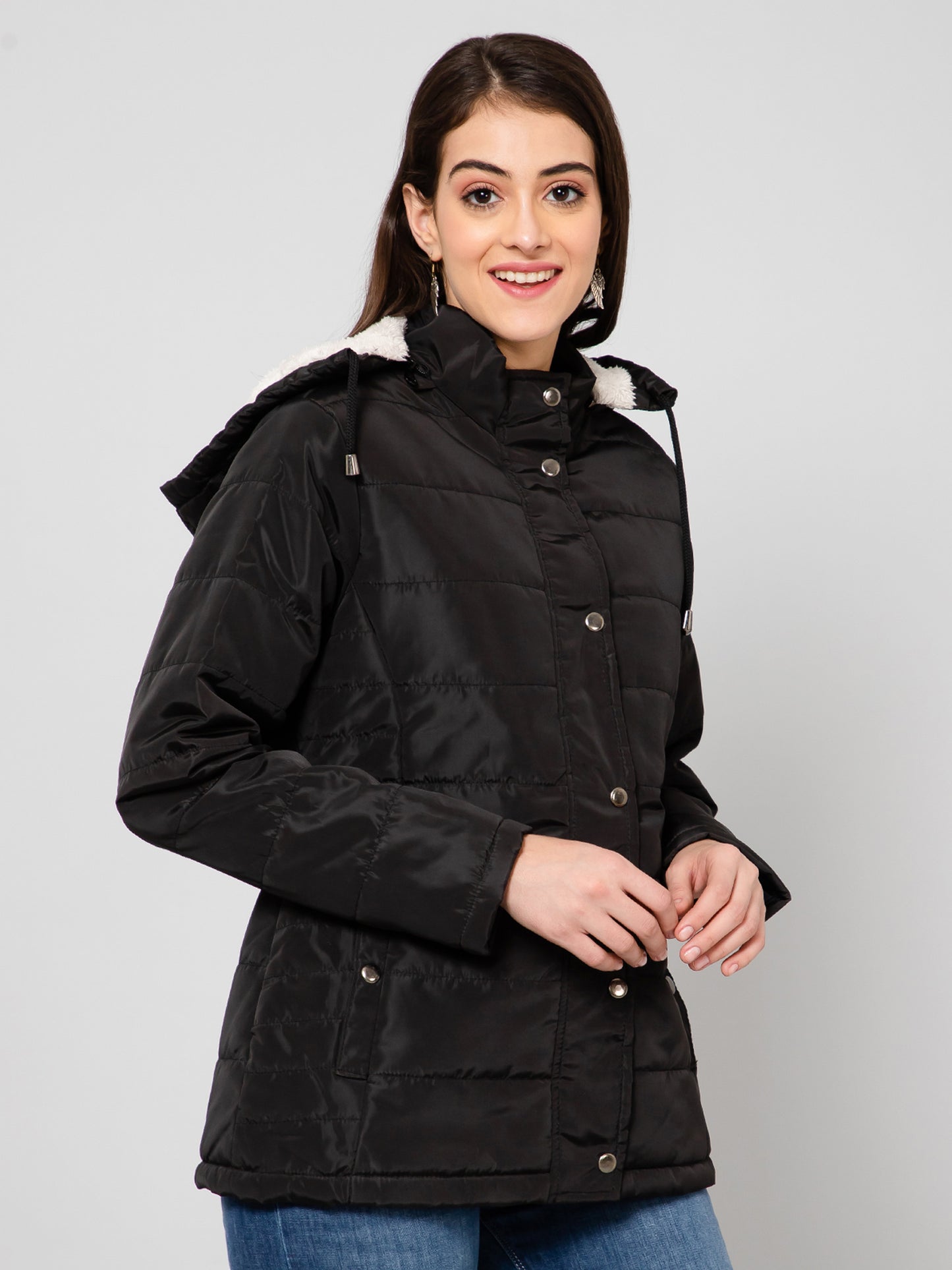 Cantabil Women Black Jackets (7055709503627)