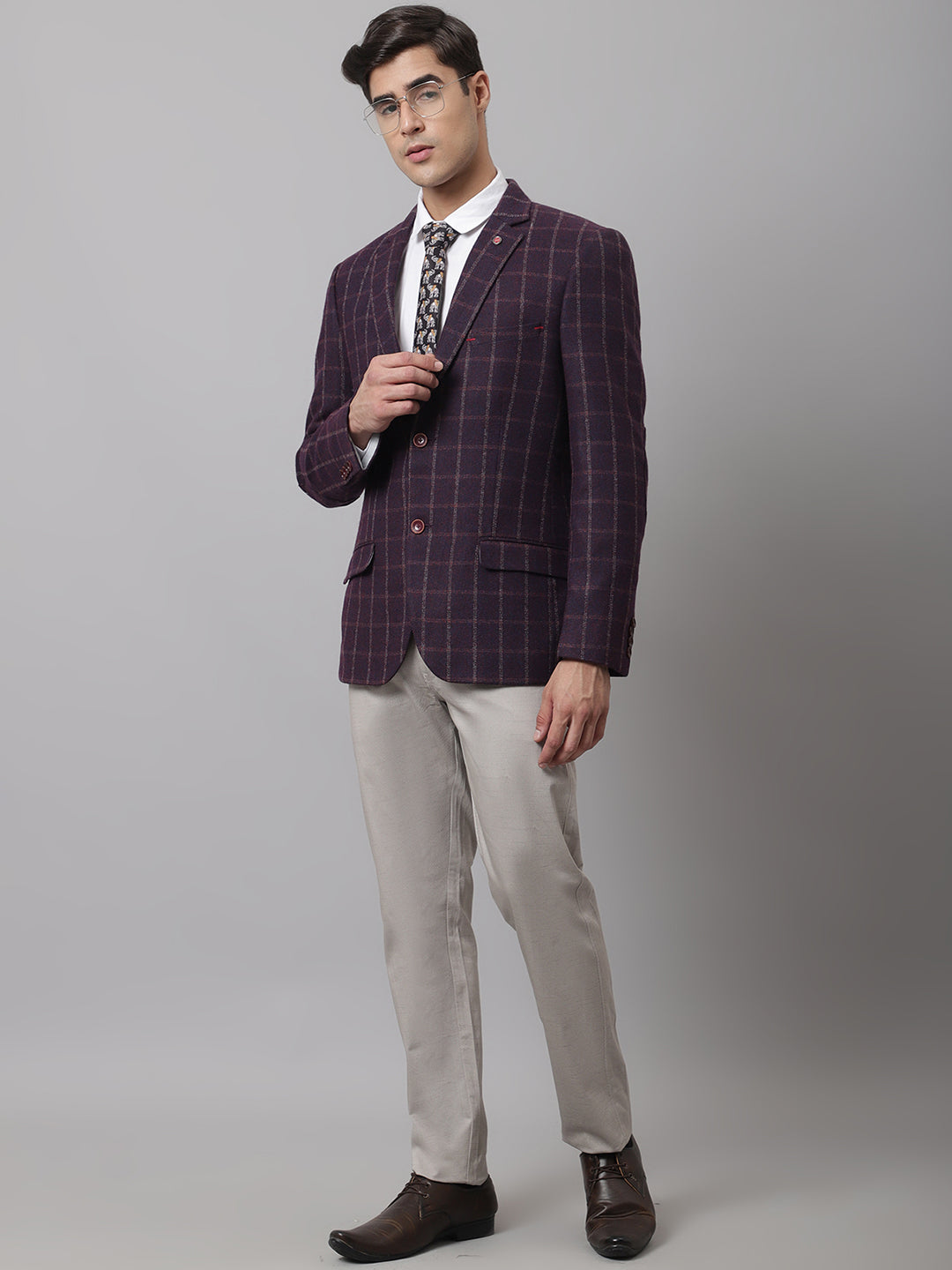 Cantabil Men Wine Formal Blazer (7043388768395)