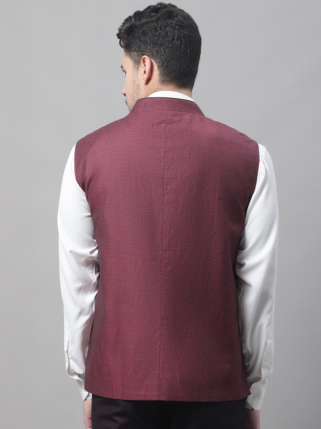 Cantabil Men's Burgundy Waist Coat (7082526703755)