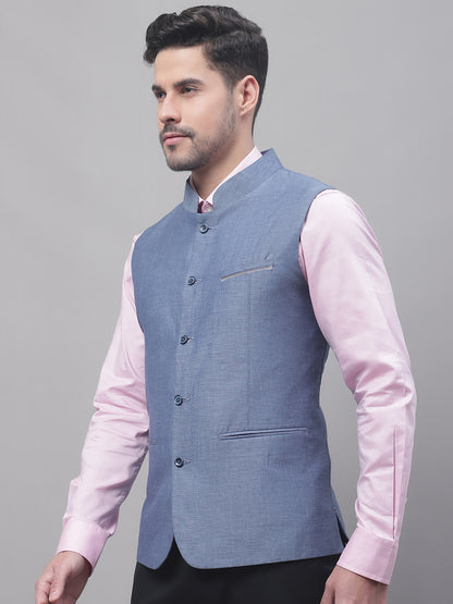 Cantabil Men Blue Waist Coat (7091698892939)