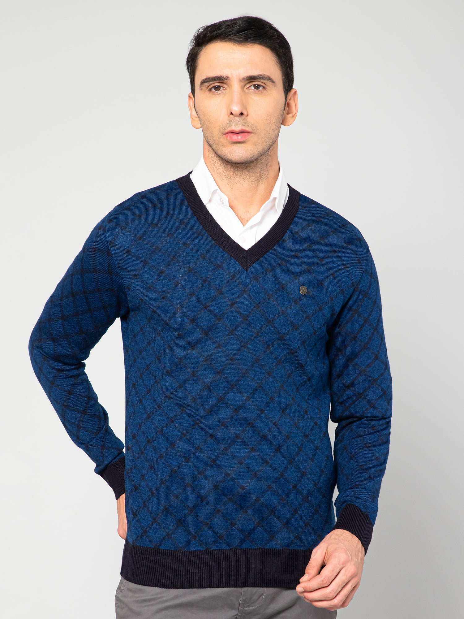 Cantabil Men Royal Blue Sweater (7045172068491)