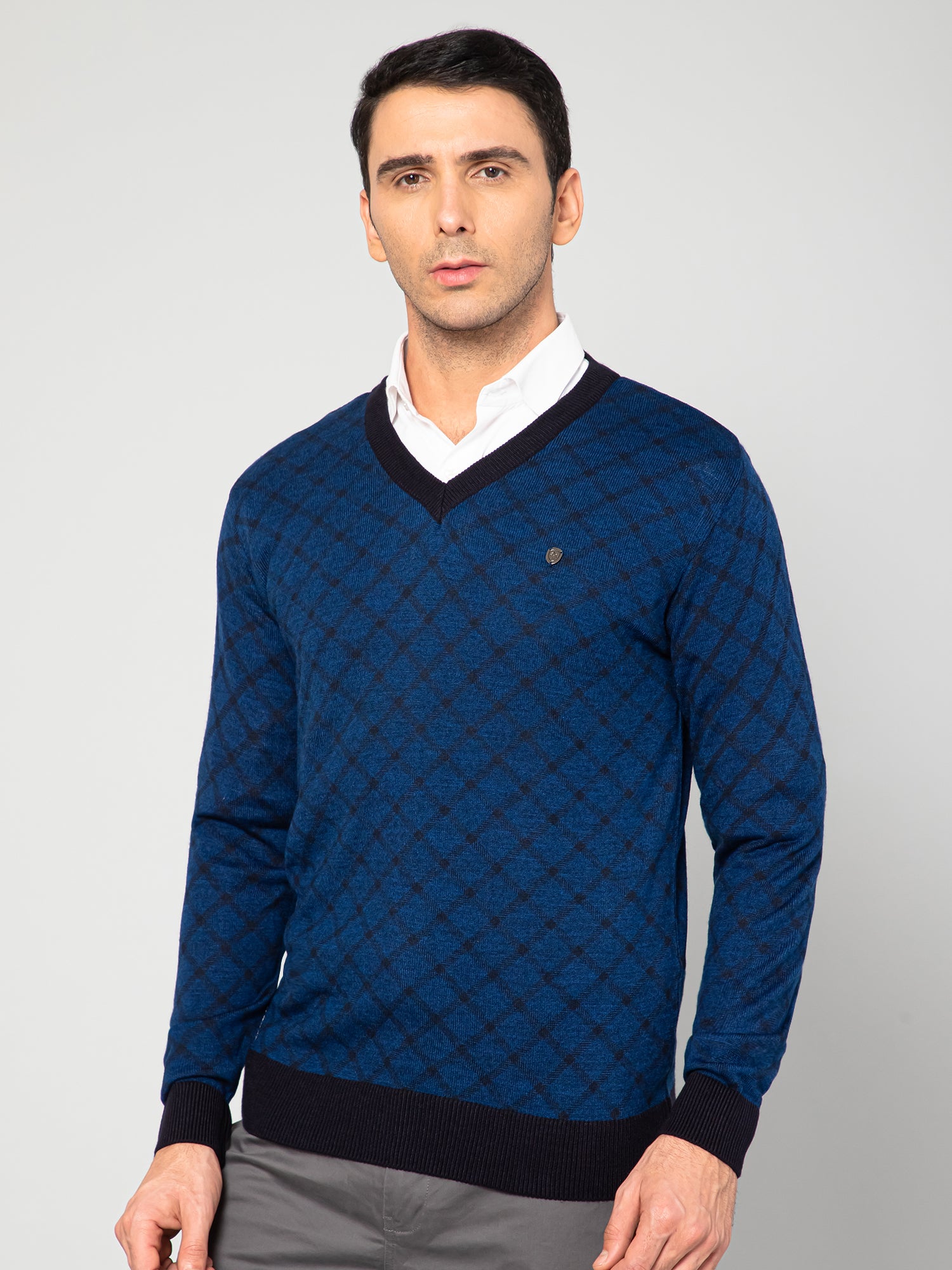 Cantabil Men Royal Blue Sweater (7045172068491)