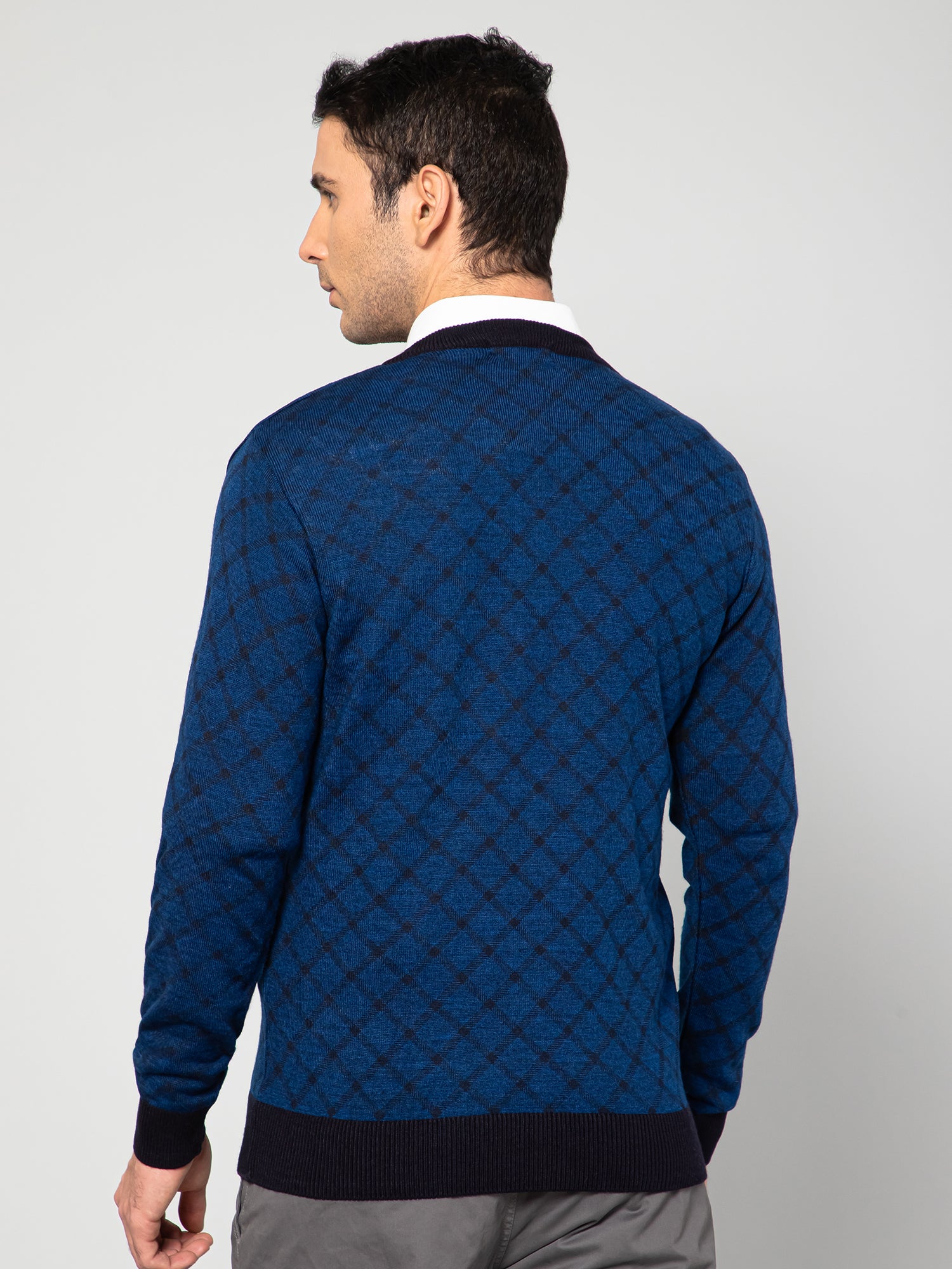 Cantabil Men Royal Blue Sweater (7045172068491)