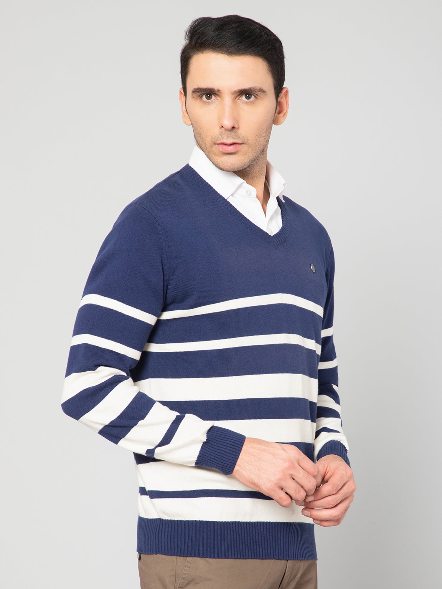 Cantabil Men Navy Sweater (7045071306891)