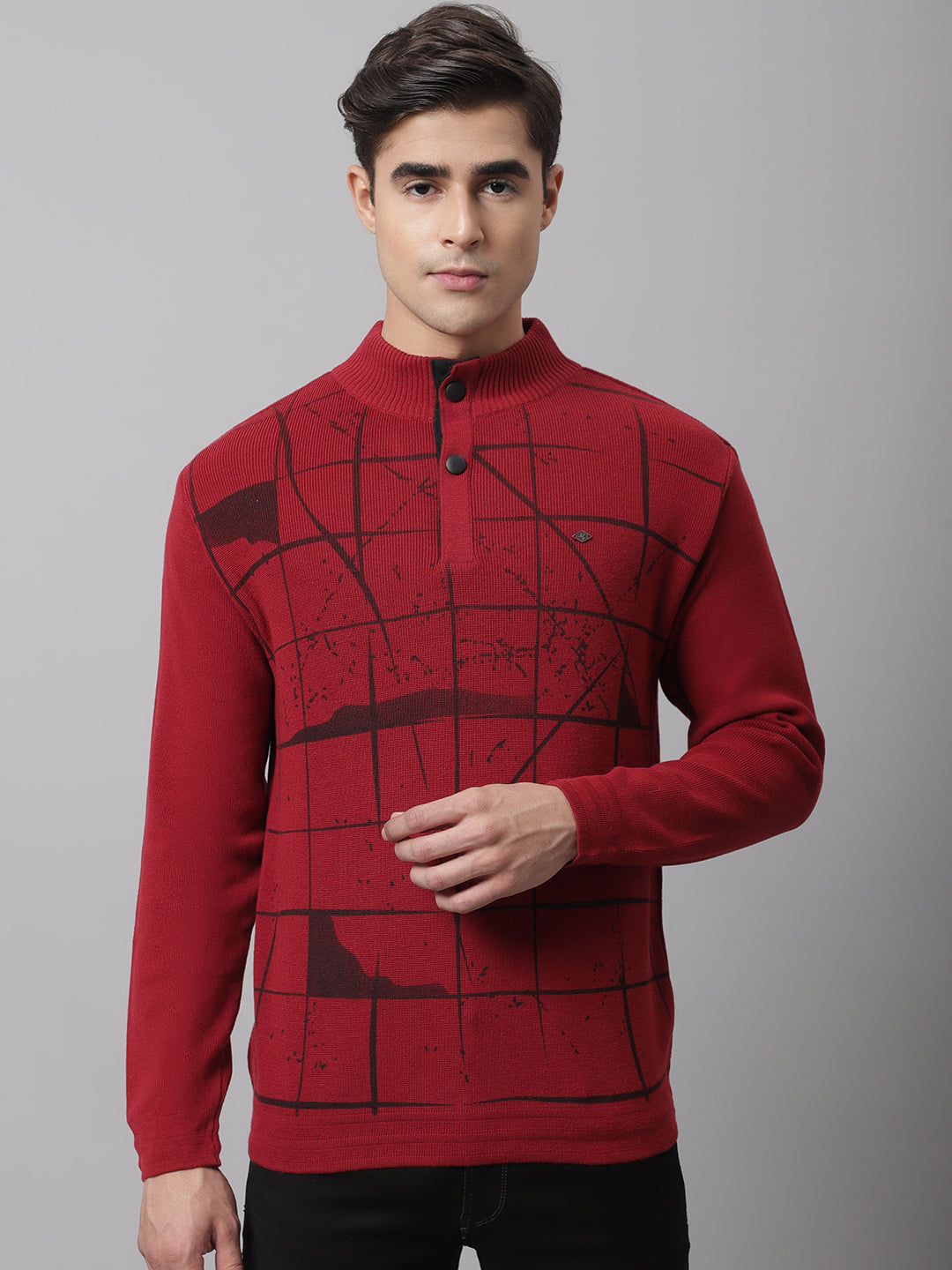 Cantabil Men Maroon Sweater (7045774934155)