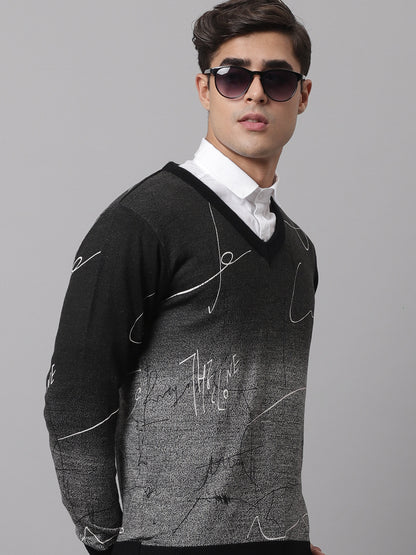 Cantabil Men Grey Mix Sweater (7045795905675)