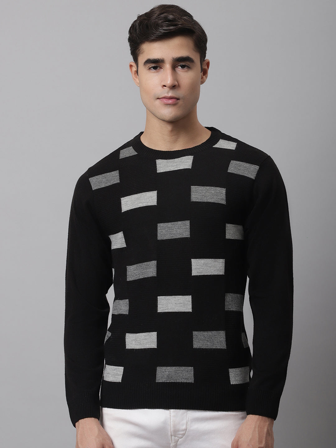 Cantabil  Black Men Sweater (7045687705739)