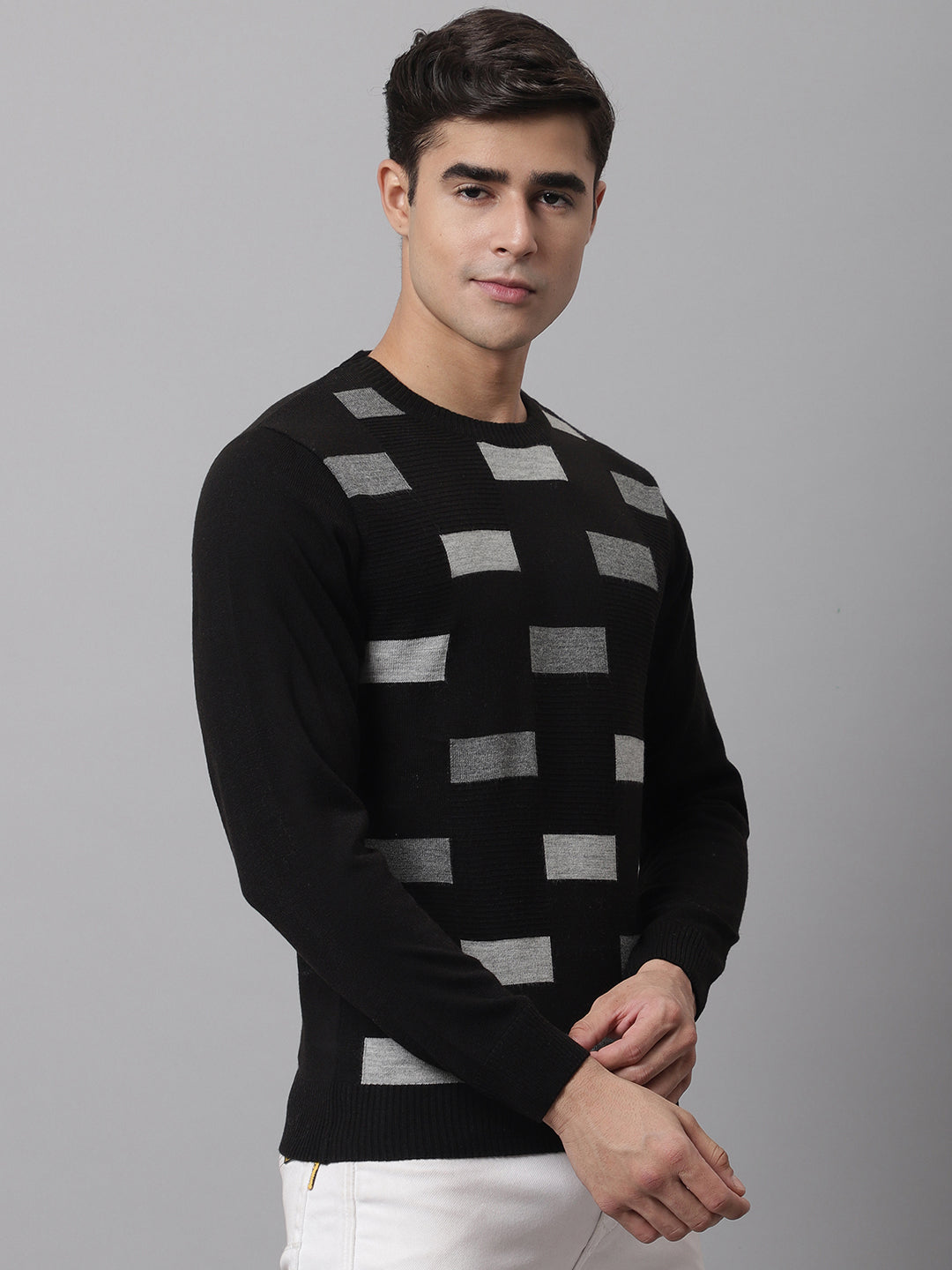 Cantabil  Black Men Sweater (7045687705739)