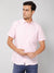 Cantabil Cotton Solid Pink Half Sleeve Regular Fit Casual Shirt for Men with Pocket (7112557002891)