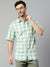 Cantabil Cotton Checkered Green Half Sleeve Regular Fit Casual Shirt for Men with Pocket (7114627350667)