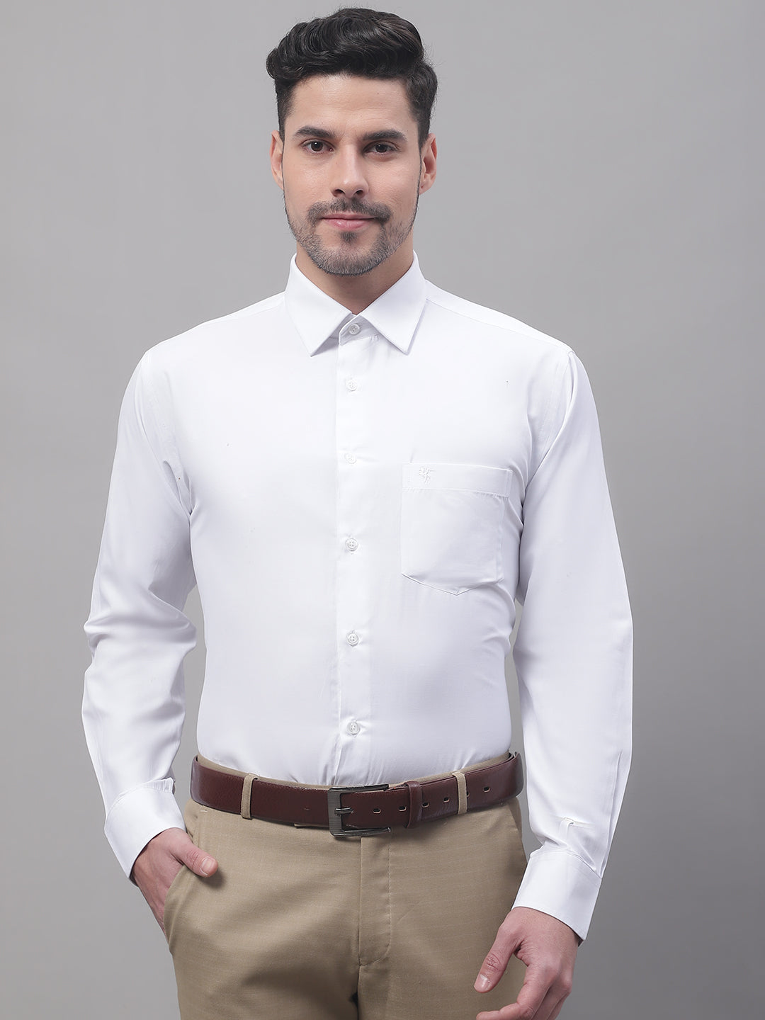 Cantabil Men White Shirt (7092790296715)