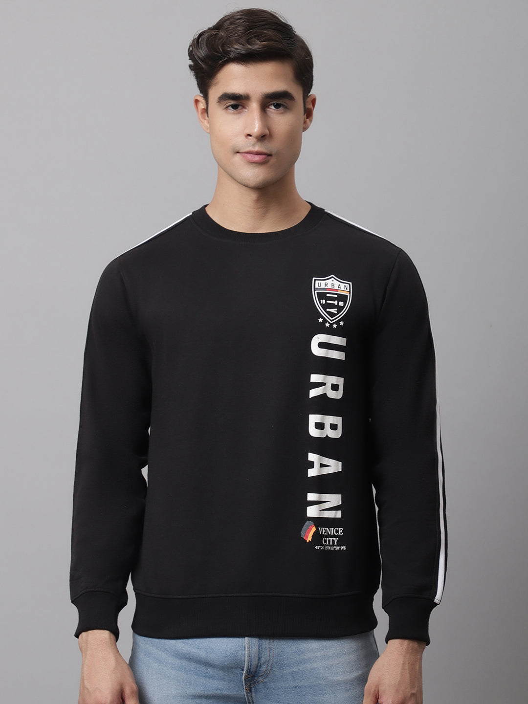 Cantabil Men Black Sweatshirt (7047293665419)