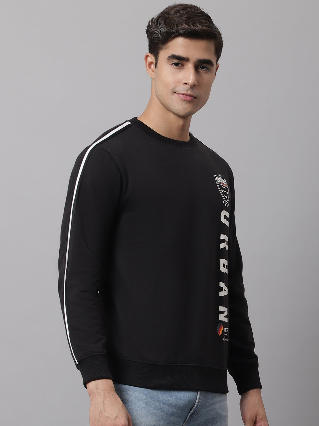 Cantabil Men Black Sweatshirt (7047293665419)