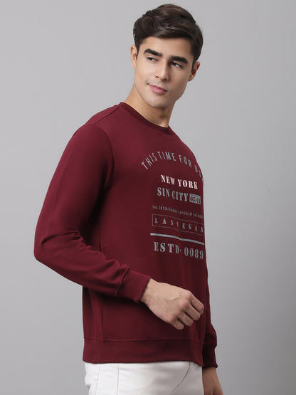 Cantabil Men Maroon Sweatshirt (7047325876363)