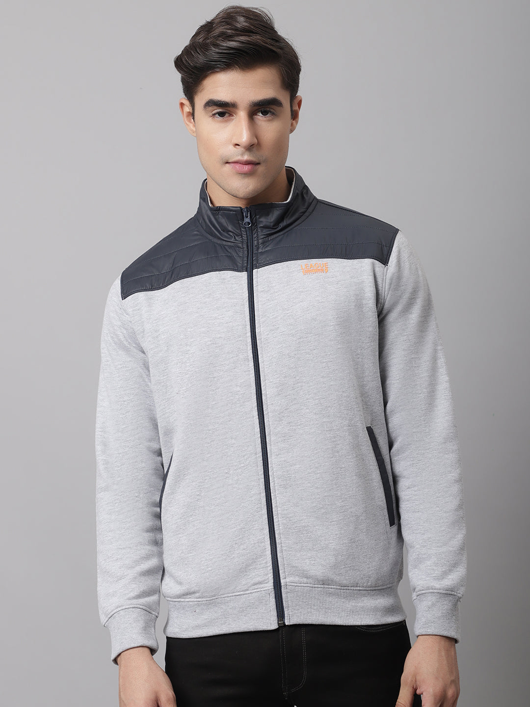 Cantabil Men Grey Melange Sweatshirt (7047418871947)