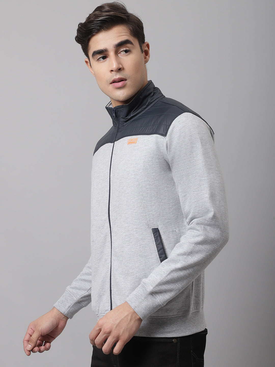 Cantabil Men Grey Melange Sweatshirt (7047418871947)