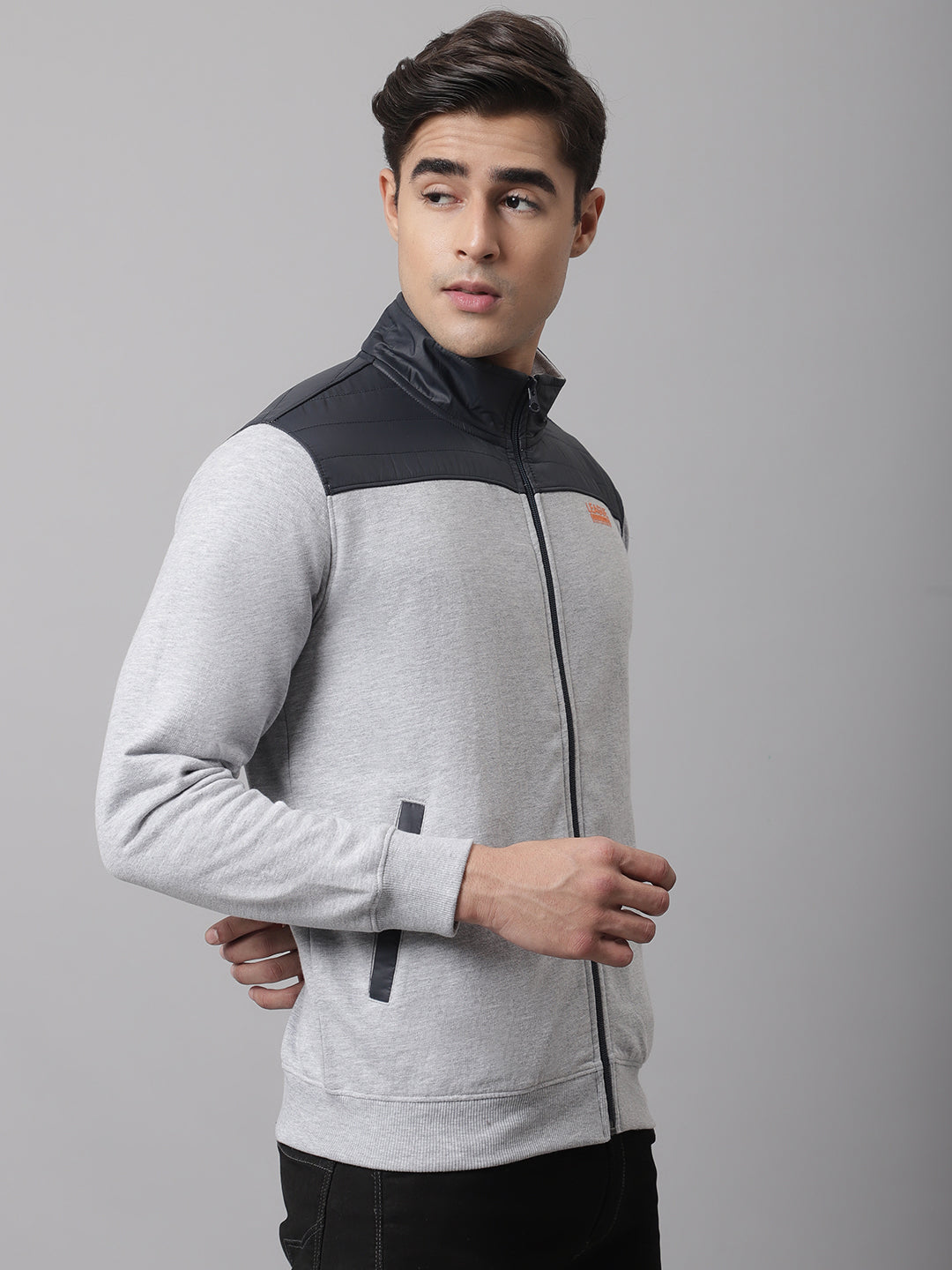 Cantabil Men Grey Melange Sweatshirt (7047418871947)