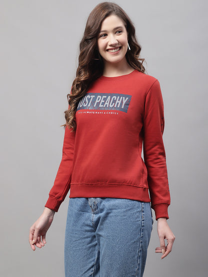 Cantabil Women Rust Sweatshirt (7083926913163)