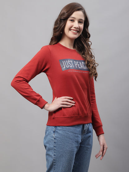 Cantabil Women Rust Sweatshirt (7083926913163)