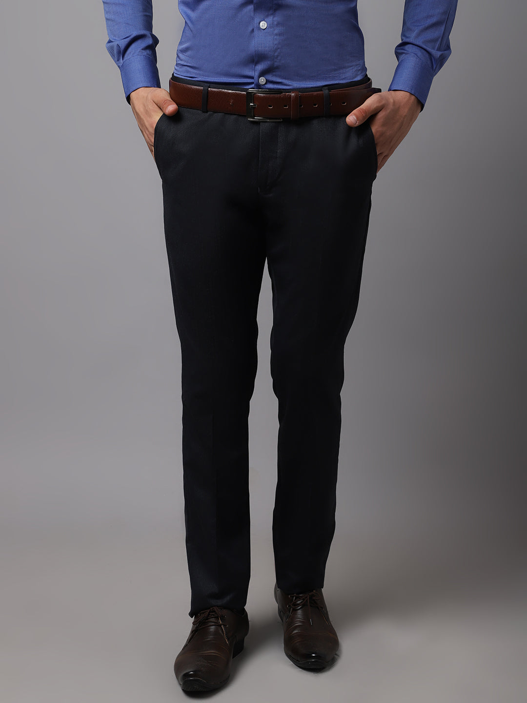 Cantabil Mens Navy Trouser