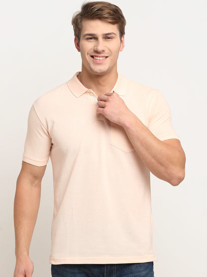 Cantabil Peach Men's T-Shirt (6751778504843)