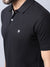 Cantabil Men Black Casual Polo Neck T-Shirt (7018672160907)