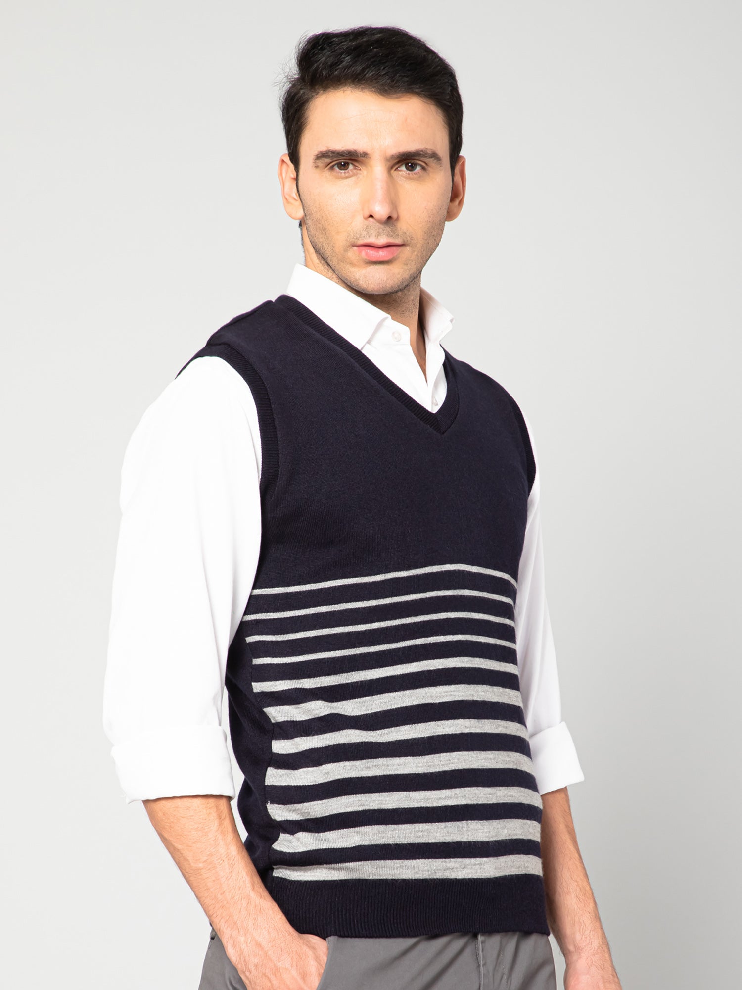 Cantabil Men Navy Sweater (7045659984011)