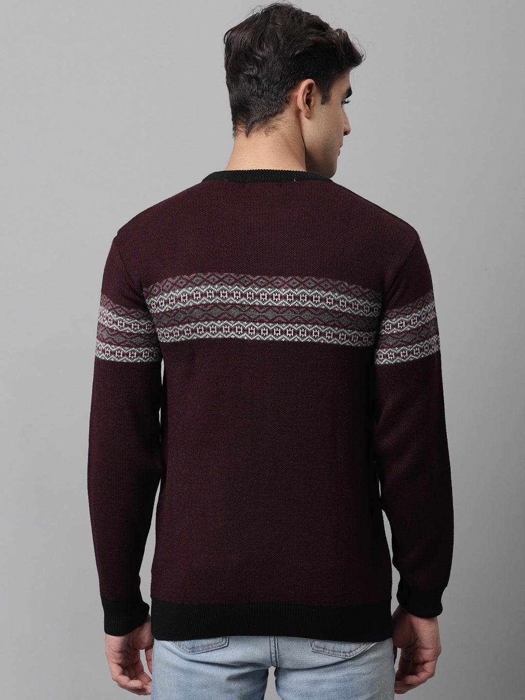 Cantabil Men Maroon Sweater (7045190811787)