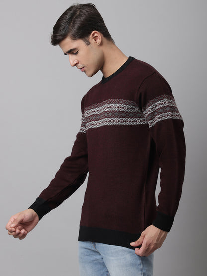 Cantabil Men Maroon Sweater (7045190811787)