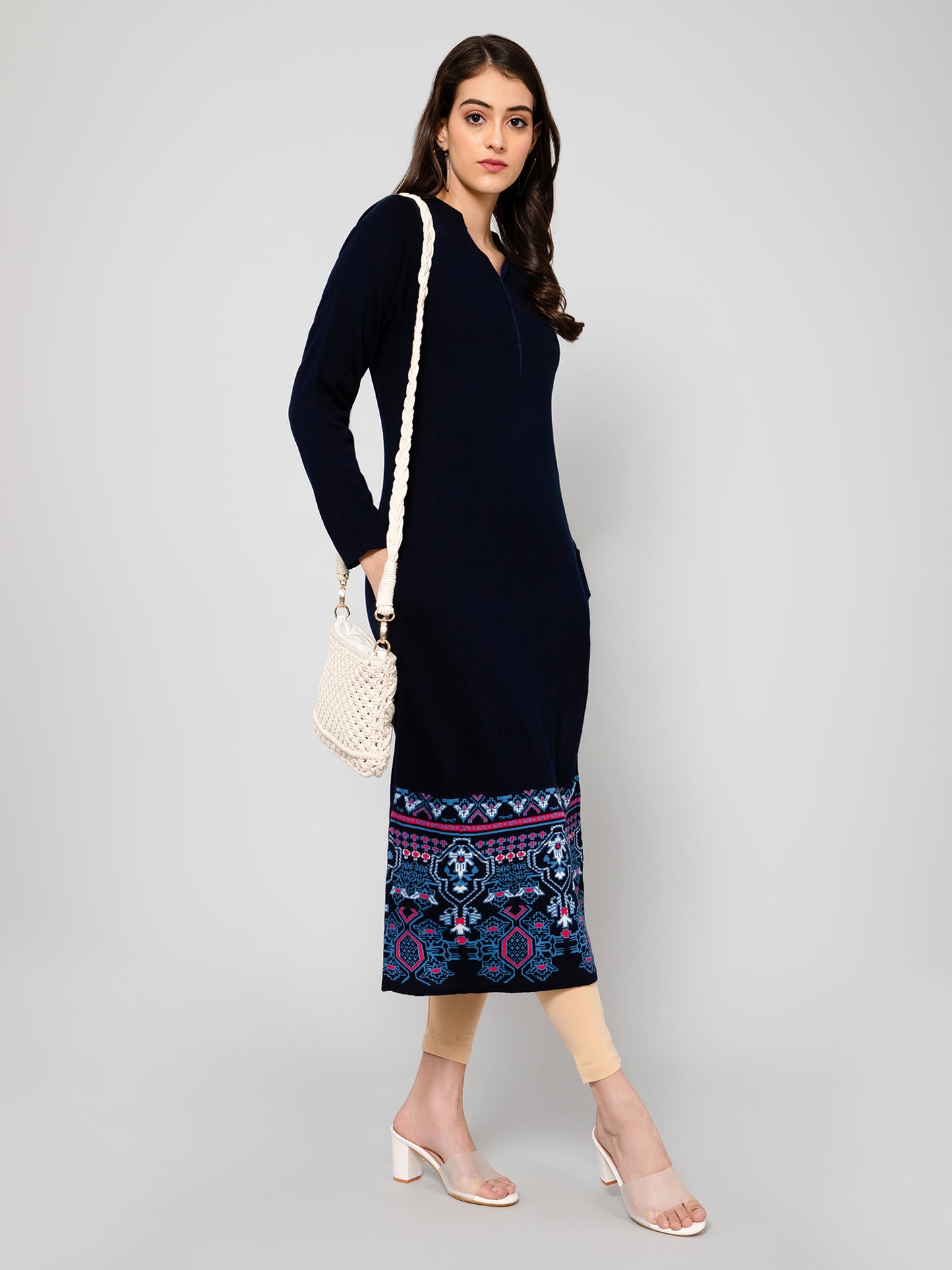 Cantabil Women Navy Kurti (7055812722827)