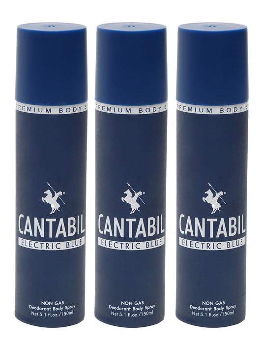 Cantabil Men Set of 3 Deodorant Body Sprays - 450ml (6990853669003)