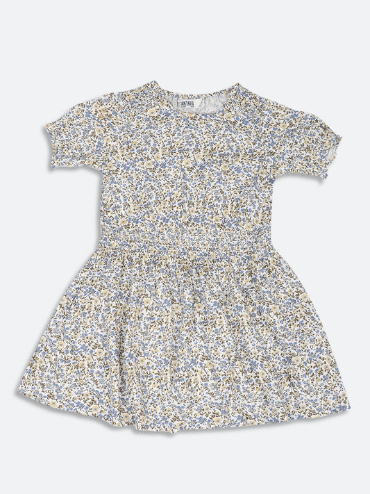 Cantabil Girls Off White Dress (6934376185995)