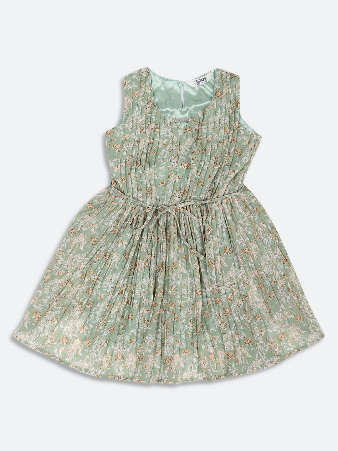 Cantabil Girls Green Dress (6933709029515)