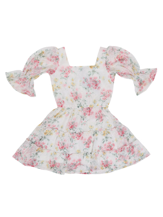 Cantabil Girls Off White Dress (7058188664971)