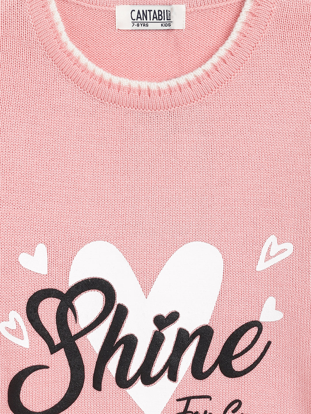 Cantabil Girls Peach Sweater (7061934112907)